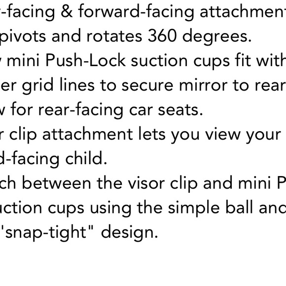 (❤️3/$30) Brica Deluxe Stay-in-place Baby Mirror - Picture 6 of 7